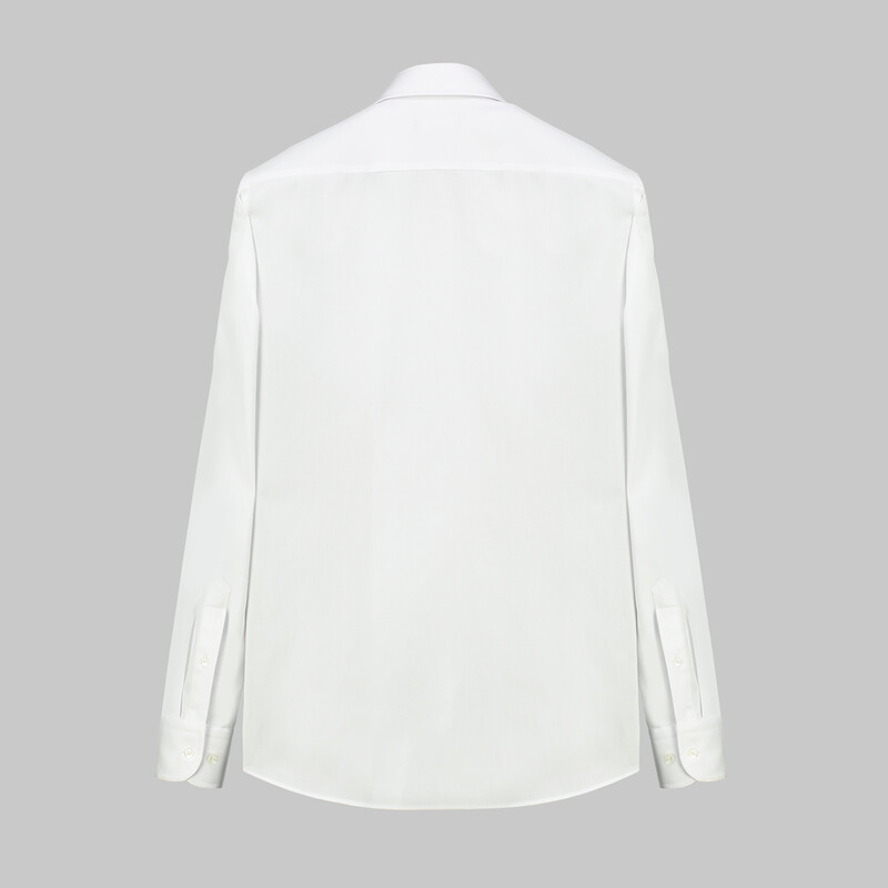 Elvio Uzun Kol Slim Fit Beyaz Gömlek - SARAR