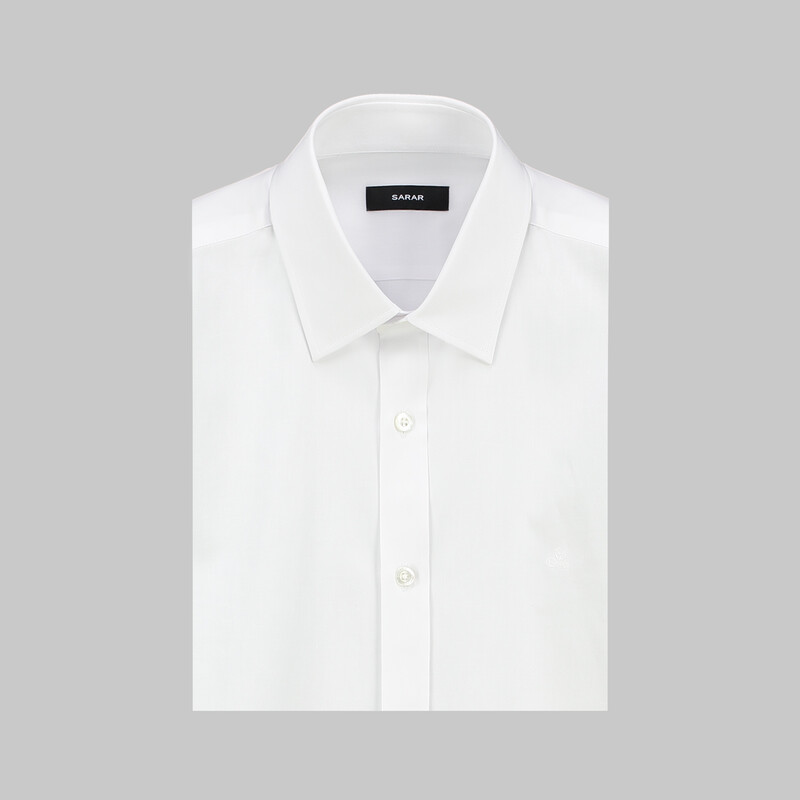 Elvio Uzun Kol Slim Fit Beyaz Gömlek - SARAR