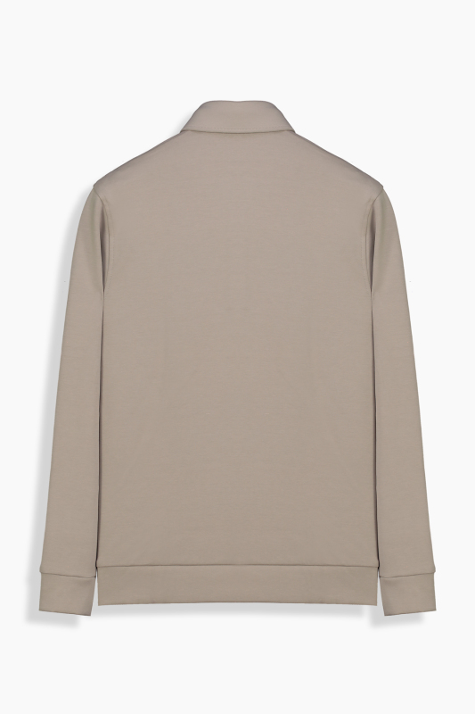 Elvira Polo Yaka Bej Sweatshirt - INTERVIEW