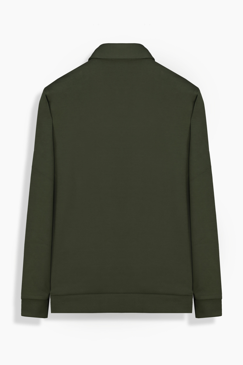 Elvira Polo Yaka Haki Sweatshirt - 2