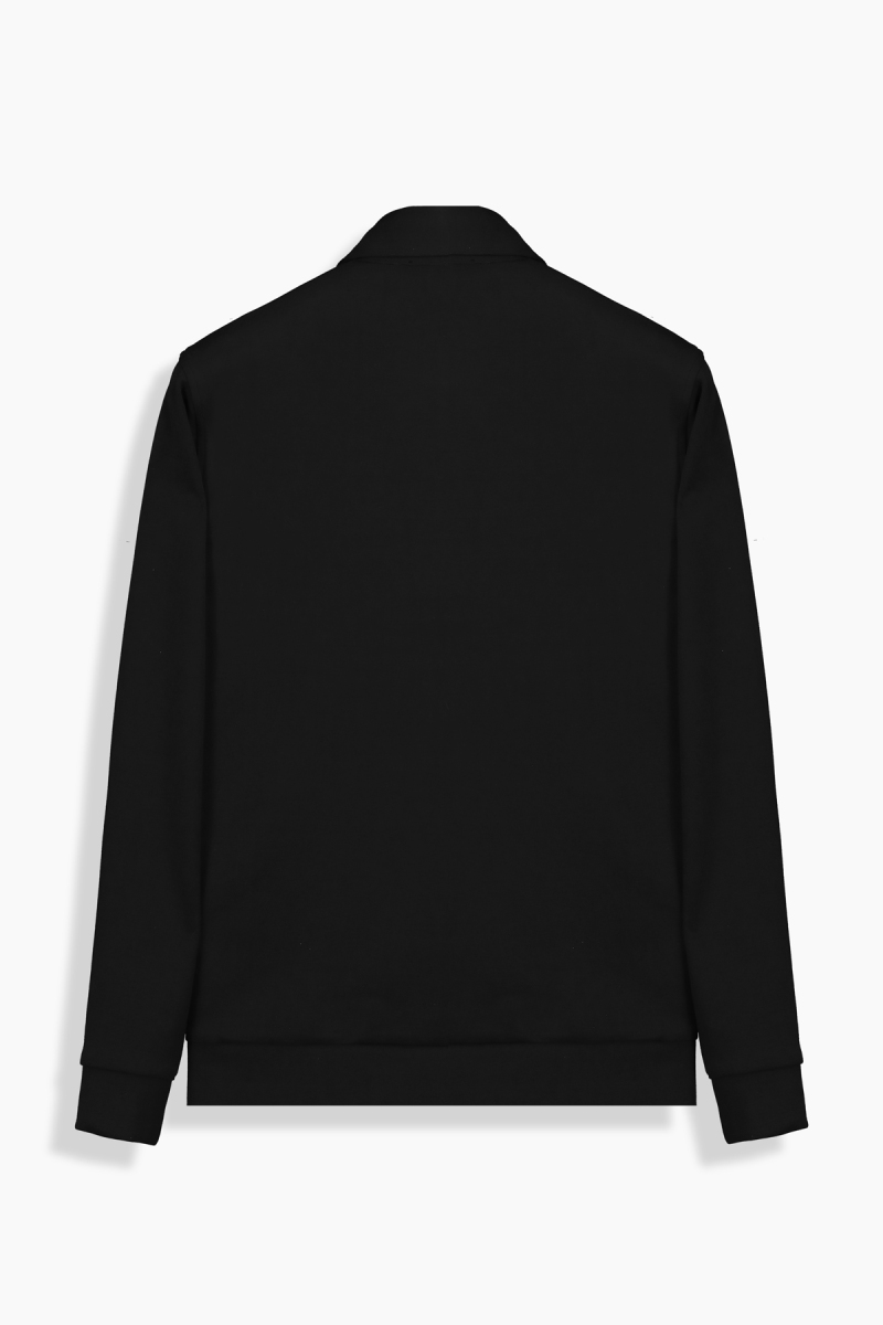 Elvira Polo Yaka Siyah Sweatshirt - 2