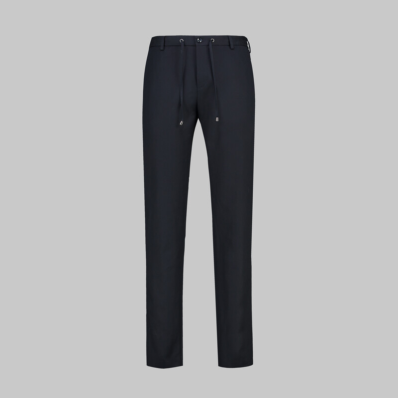 Ely Lacivert Bel Bağcıklı Pantolon 