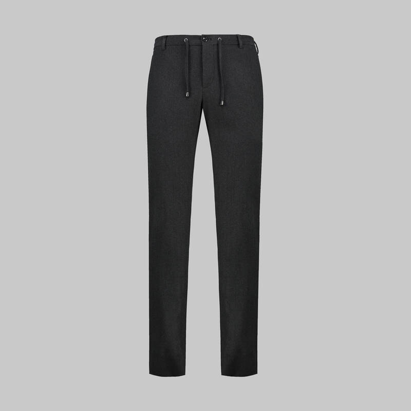 Ely Beli Bağcıklı Kumaş Pantolon - 1