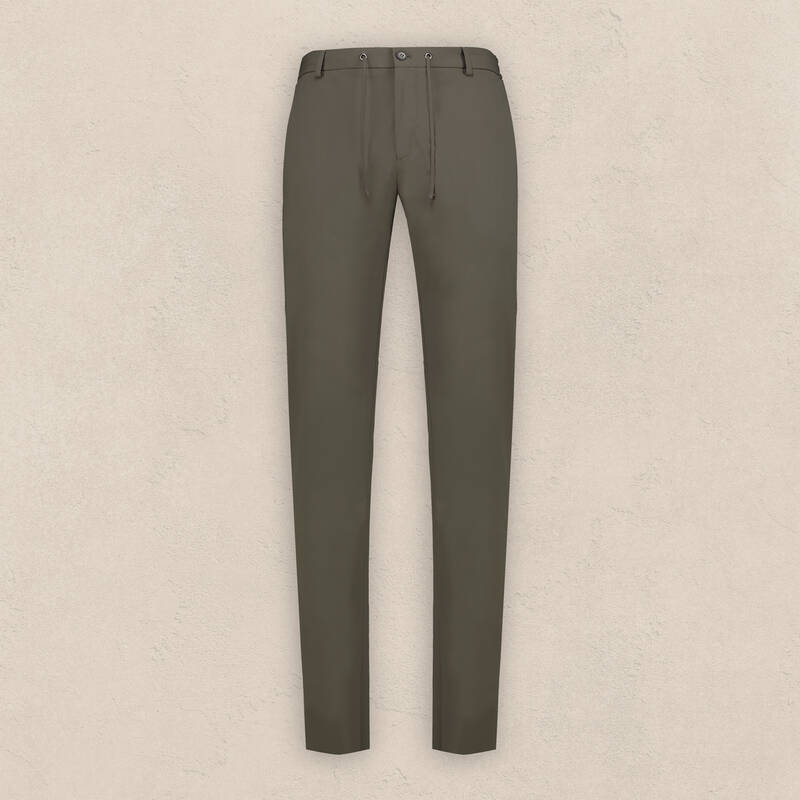 Ely Beli Bağcıklı Haki Pantolon - 1