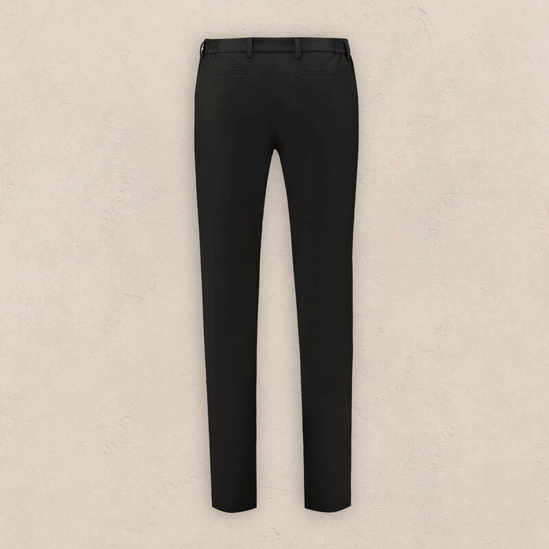 Ely Siyah Beli Bağcıklı Pantolon - 2