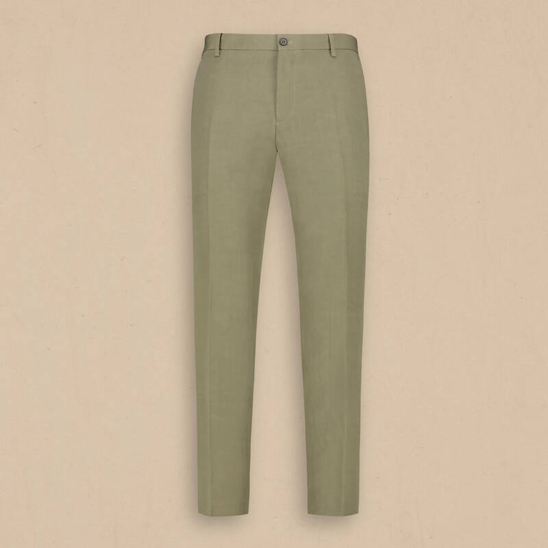 Enric Slim Fit Açık Haki Pantolon - 1