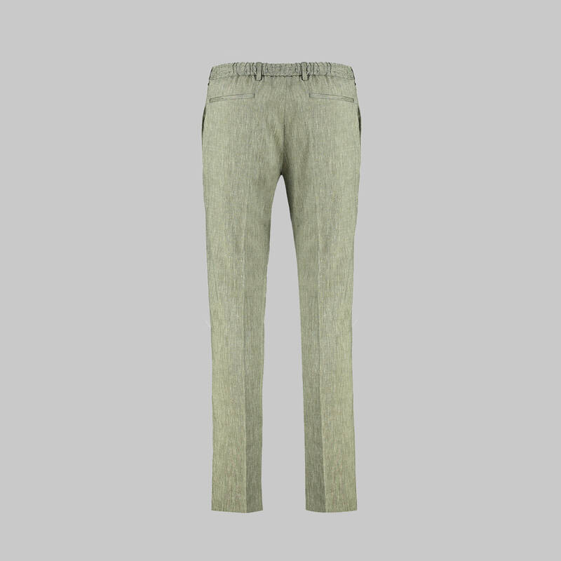 Enric Beli Bağcıklı Yeşil Pantolon - 2