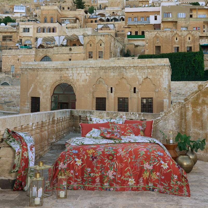 Epiros %100 İpek Saten Taba Çift Kişilik Nevresim Takımı 