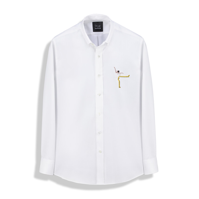 Erkek Balerin Tasarım Beyaz Gömlek - SARAR