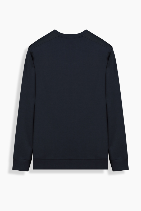 Erkek Lacivert Sweatshirt - INTERVIEW