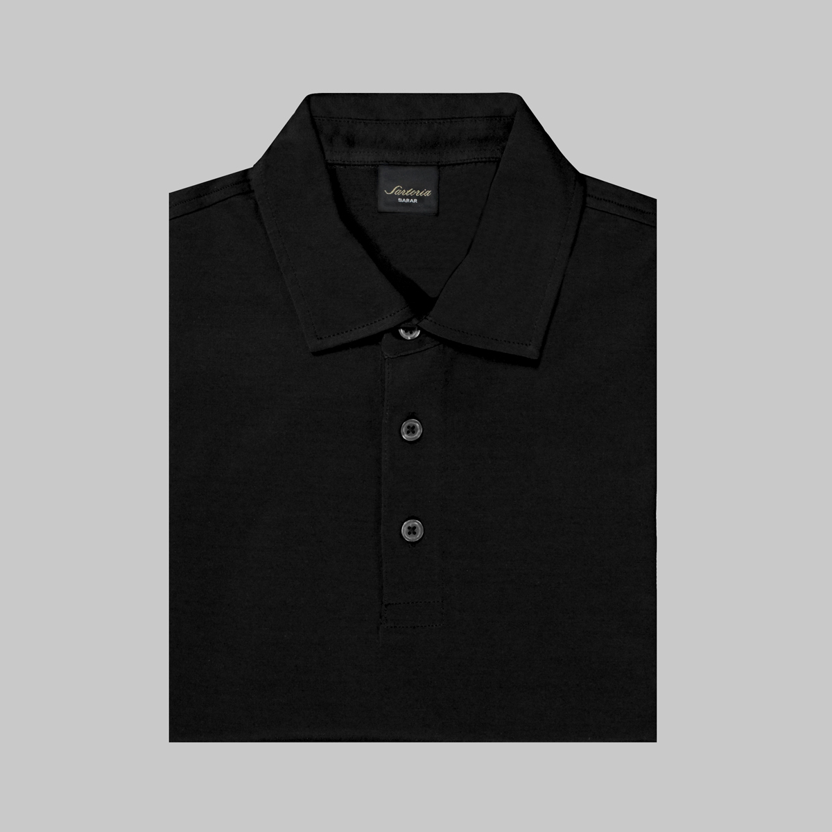 Erkek Polo Yaka Siyah Tişört - 3