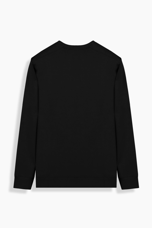 Erkek Siyah Sweatshirt - INTERVIEW