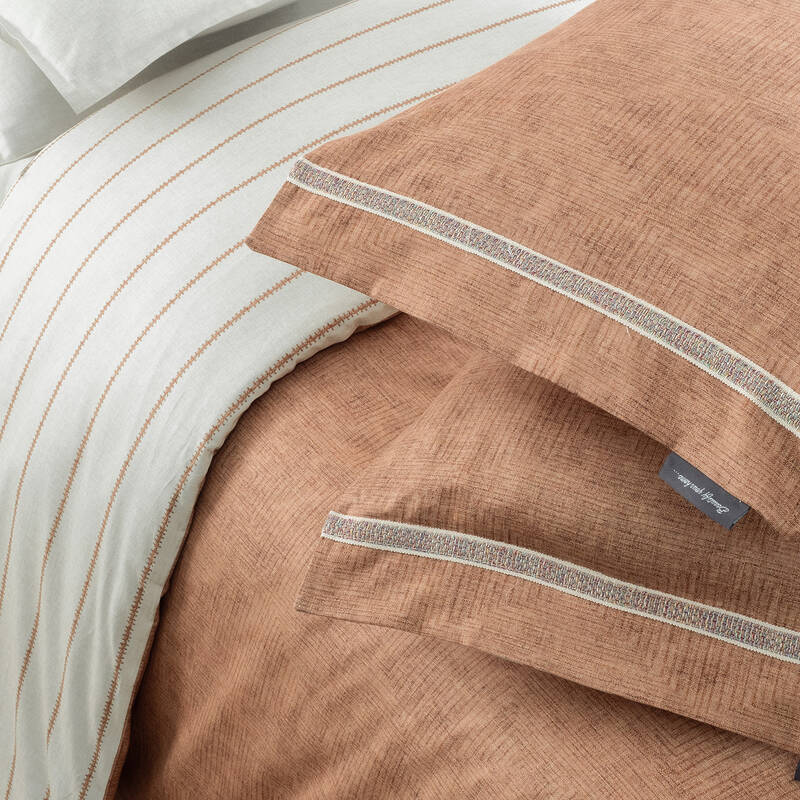 Ethan Saten King Size Taba Nevresim Takımı - 3