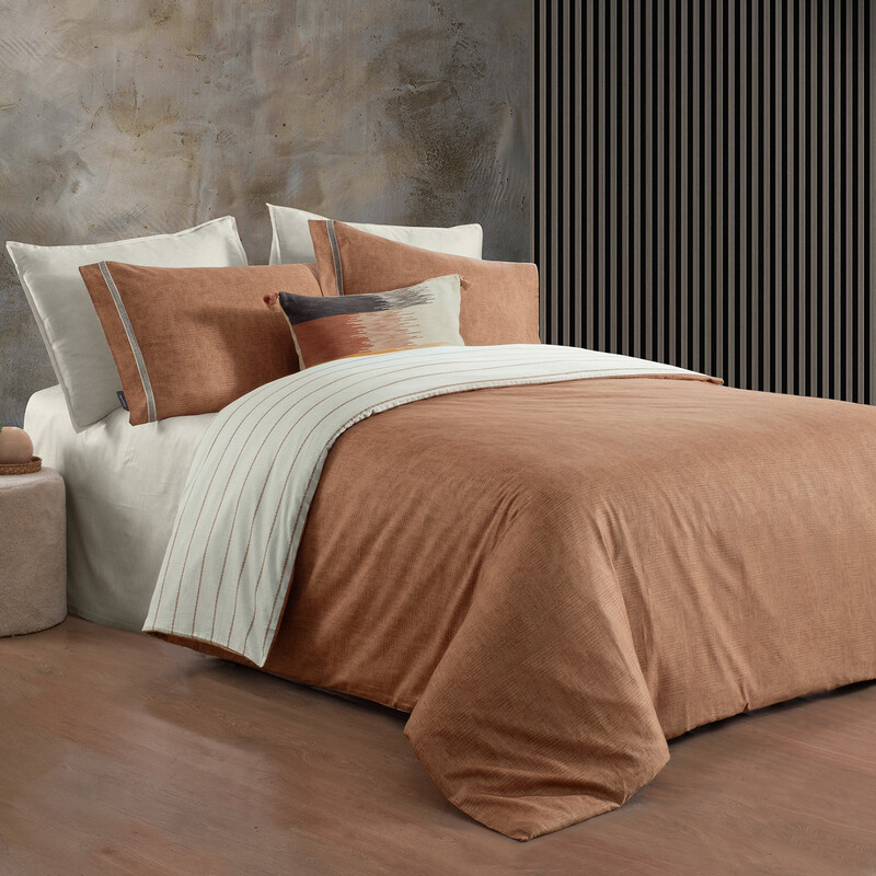 Ethan Saten King Size Taba Nevresim Takımı - SAREV