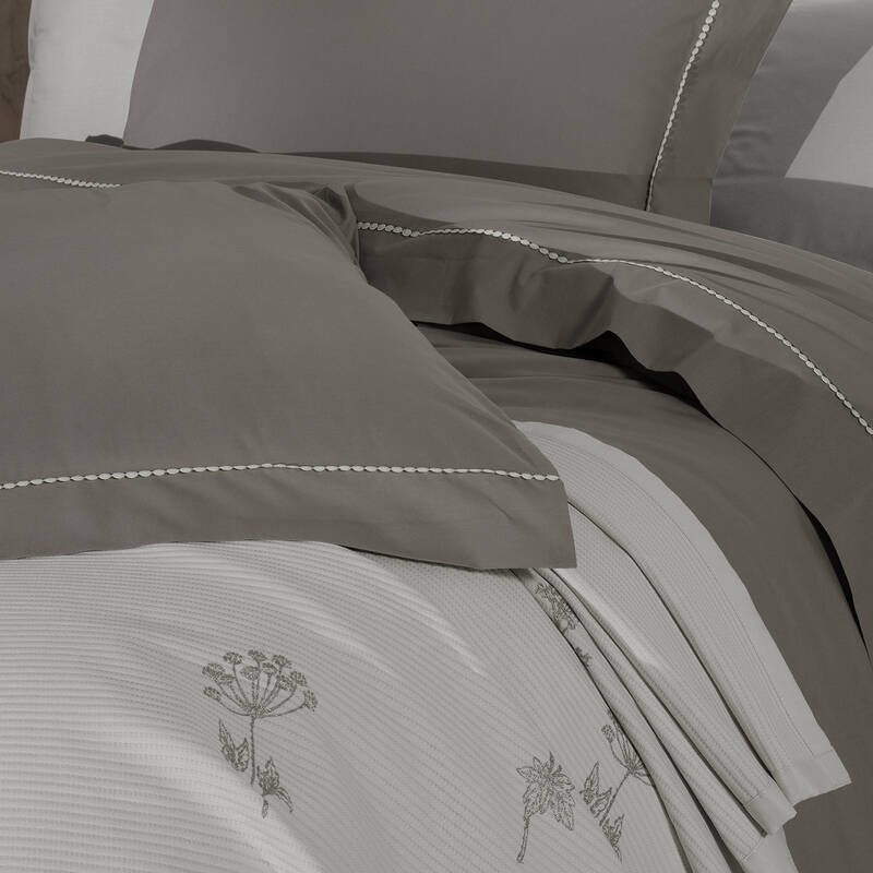 Eva Eldon Pike Takımı ve Nevresim Seti Çift Kişilik Bej - 3