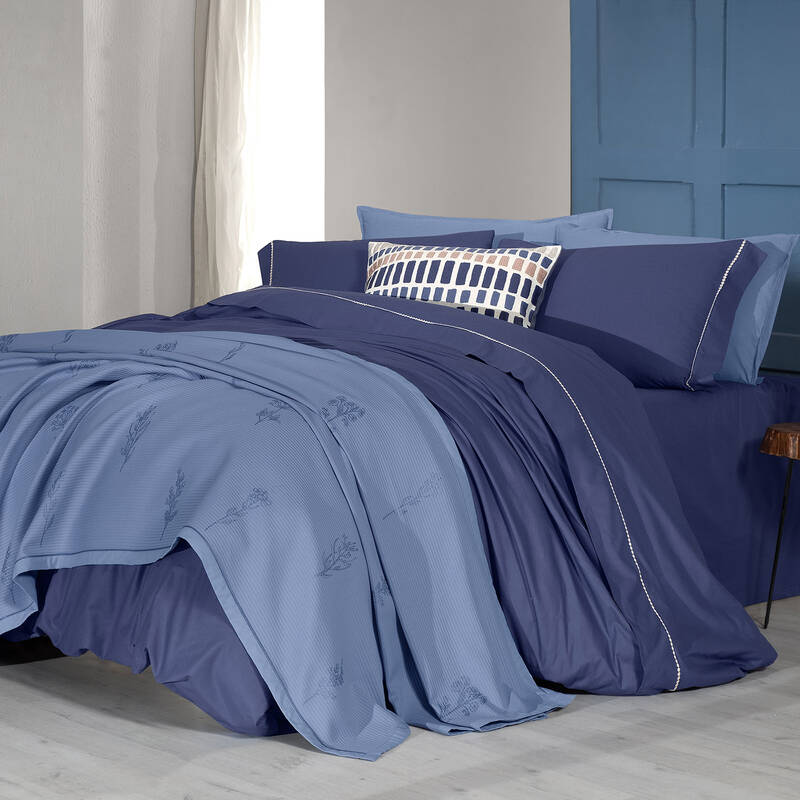 Eva Eldon Pike Takımı Ve Nevresim Seti Çift Kişilik Mavi - 1