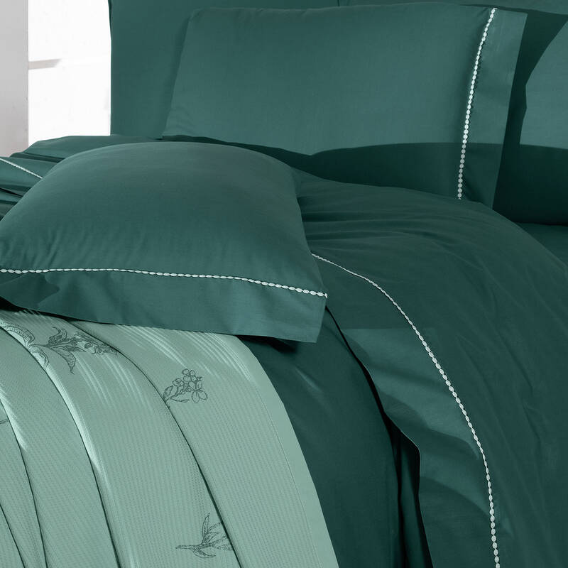 Eva Eldon Pike Takımı ve Nevresim Seti Tek Kişilik Yeşil - 3