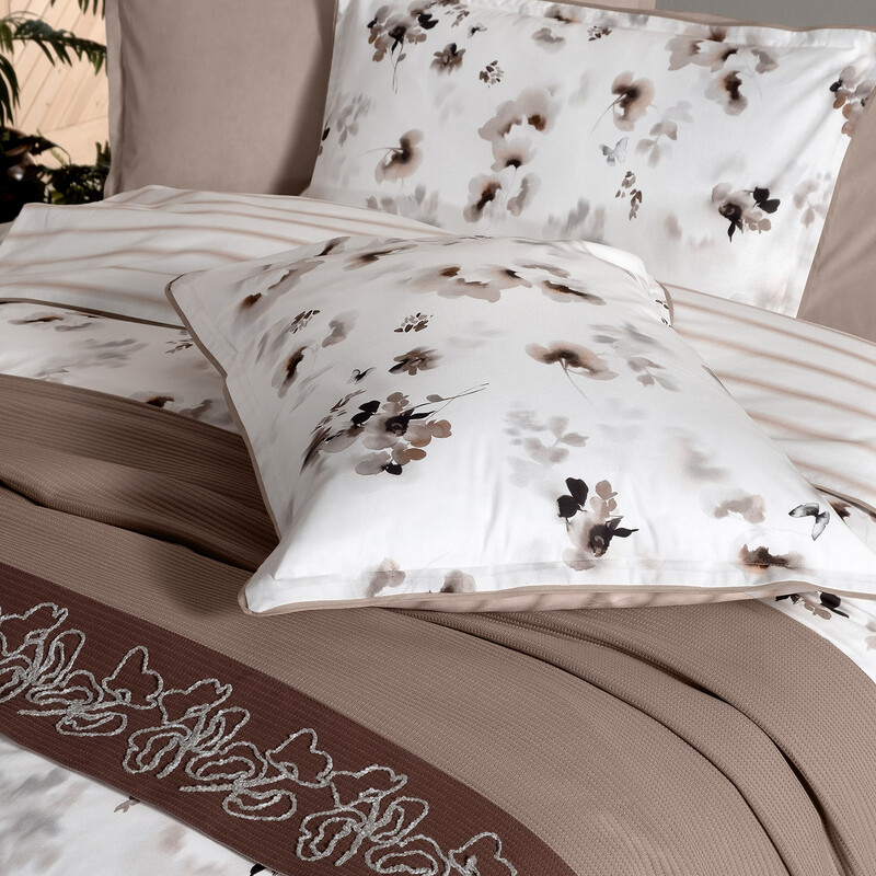 Eva Jadon Pike Takımı ve Nevresim Seti Tek Kişilik Bej - SAREV