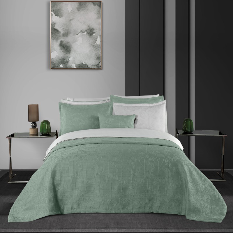 Fabrizia Yatak Örtüsü ve Nevresim Takımı Yeşil - SAREV