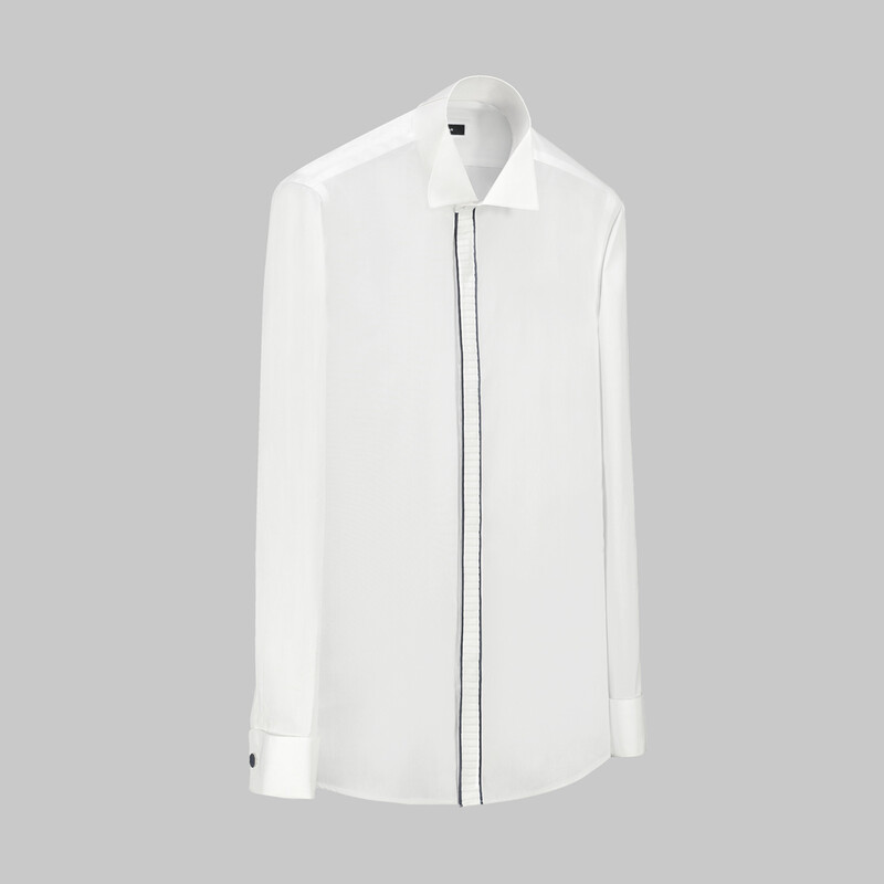 Fagusa Yedek Yakalı Beyaz Smokin Gömlek - SARAR