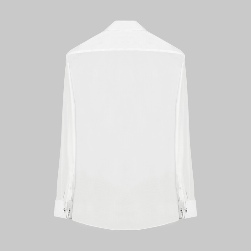 Fagusa Yedek Yakalı Beyaz Smokin Gömlek - SARAR