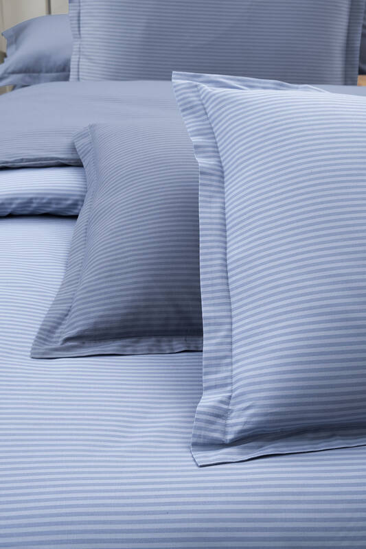 Fancy Stripe King Size Mavi Nevresim Takımı - 3