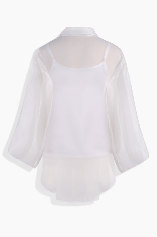 Fayette Uzun Kol Beyaz Gömlek - SARAR WOMAN