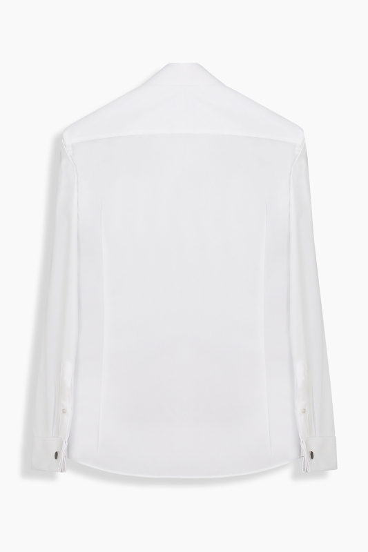 Felisa Geniş Manşet Beyaz Smokin Gömlek - INTERVIEW