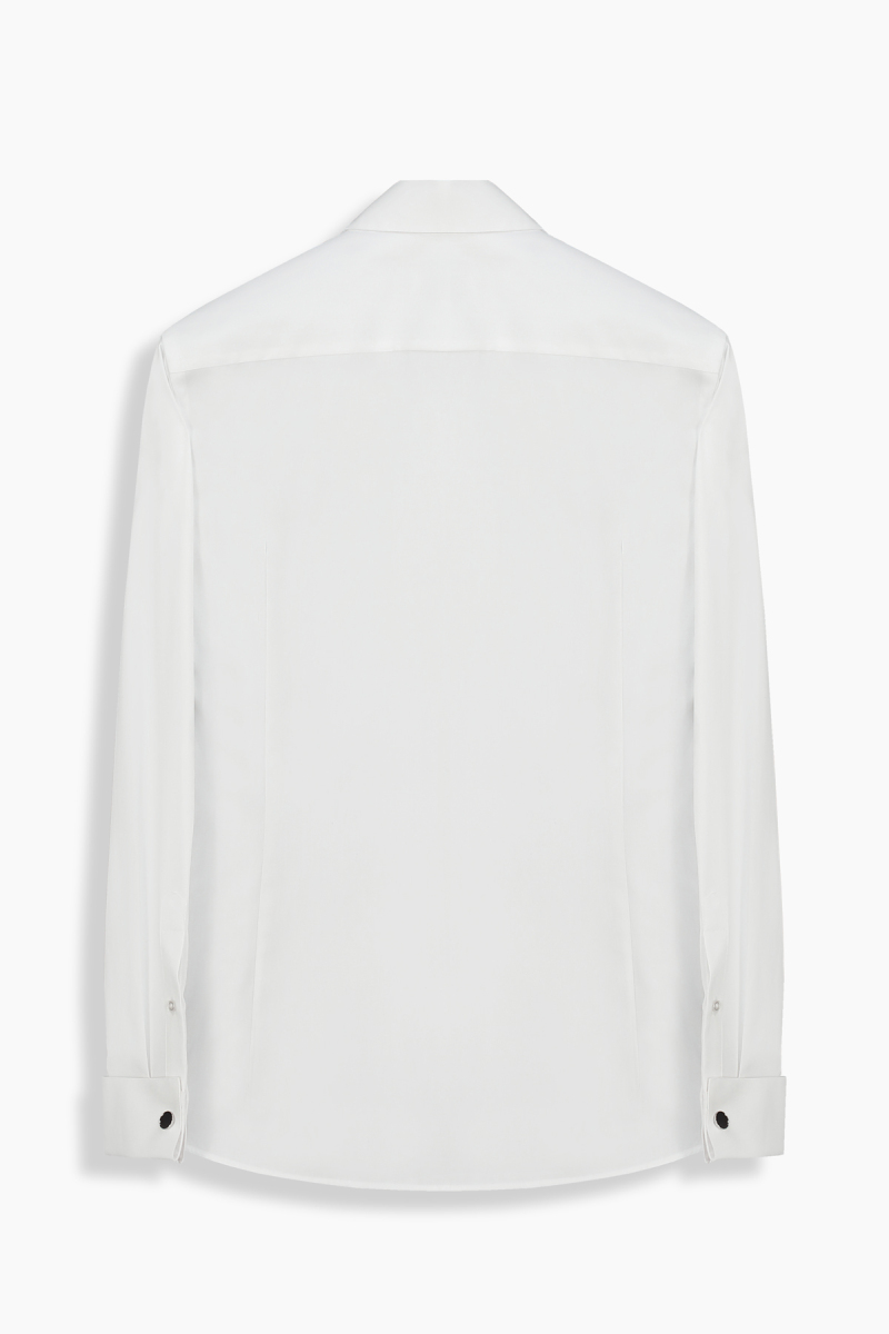 Felisa Geniş Manşet Soho Beyaz Smokin Gömlek - 2