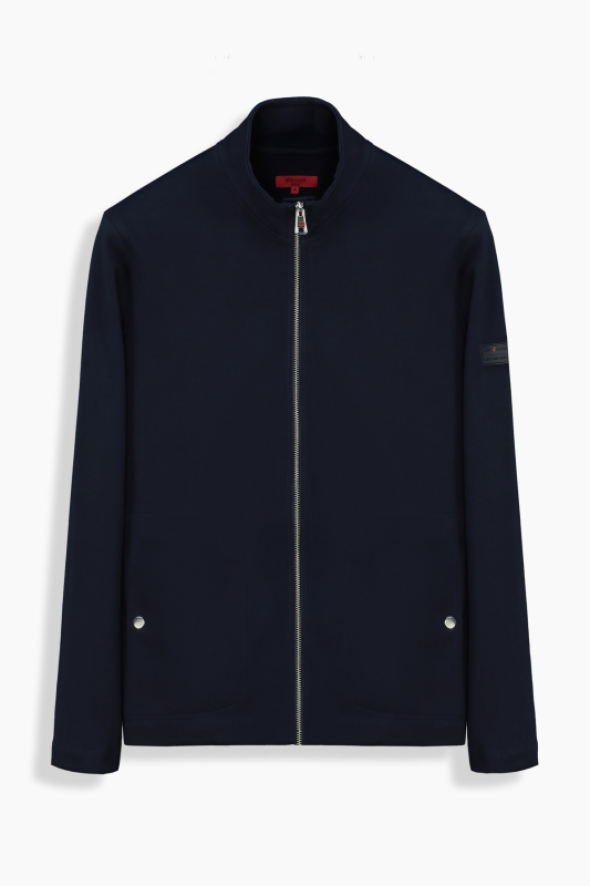 Fermuarlı Cepli Lacivert Sweatshirt 