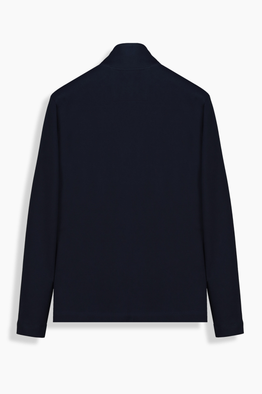 Fermuarlı Cepli Lacivert Sweatshirt - INTERVIEW (1)