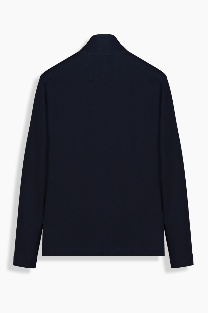 Fermuarlı Cepli Lacivert Sweatshirt - 2