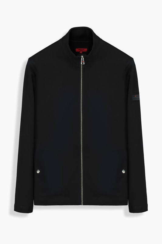 Fermuarlı Cepli Siyah Sweatshirt 