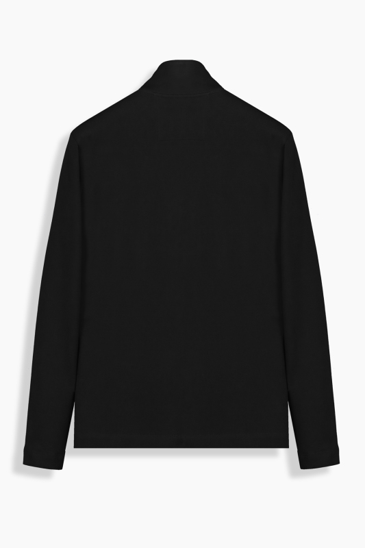Fermuarlı Cepli Siyah Sweatshirt - INTERVIEW (1)