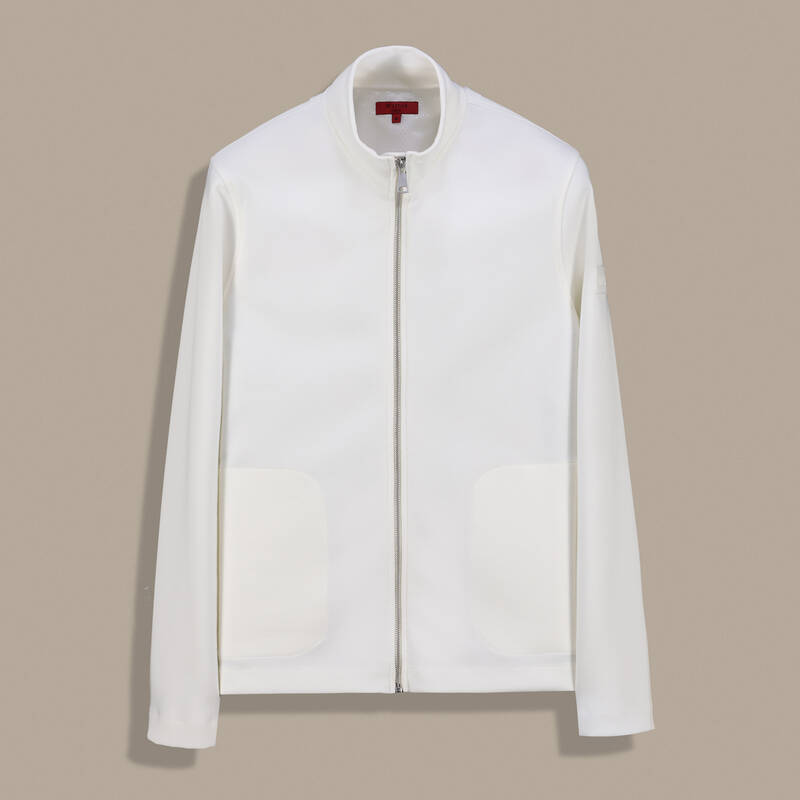 Fermuarlı Ekru Eşofman Üstü - 1