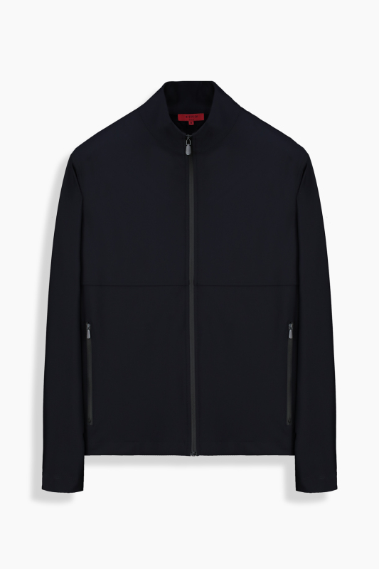 Fermuarlı Koyu Lacivert Sweatshirt - INTERVIEW