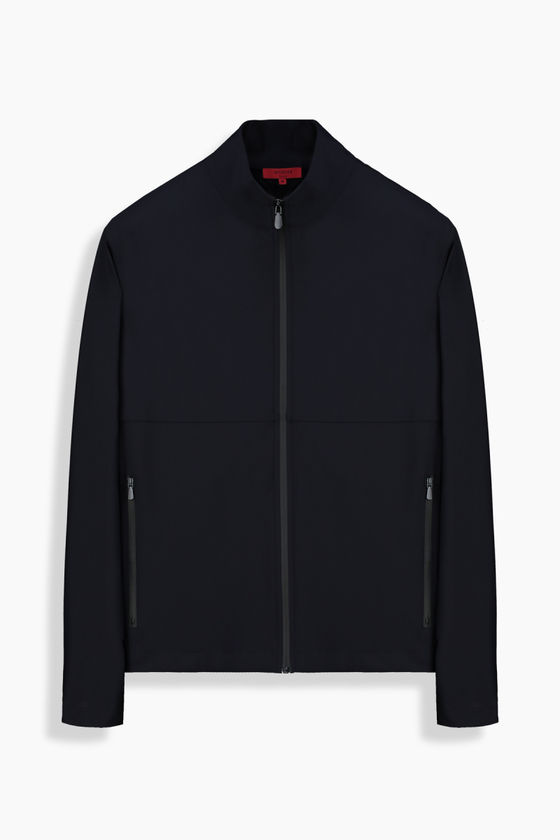 Fermuarlı Koyu Lacivert Sweatshirt - 1