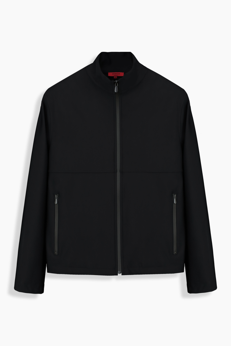 Fermuarlı Koyu Siyah Sweatshirt - 1