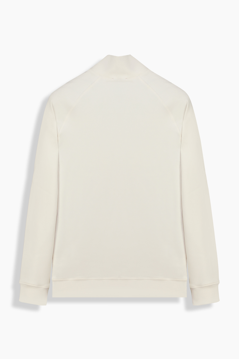 Fermuarlı Polo Yaka Ekru Sweatshirt - 2