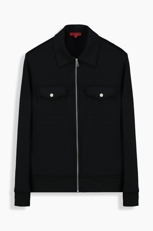 Fermuarlı Siyah Sweatshirt 