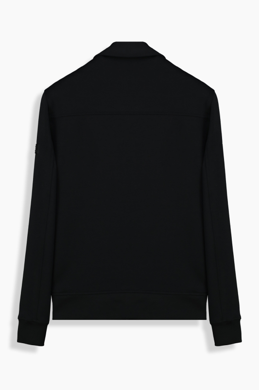 Fermuarlı Siyah Sweatshirt - INTERVIEW (1)