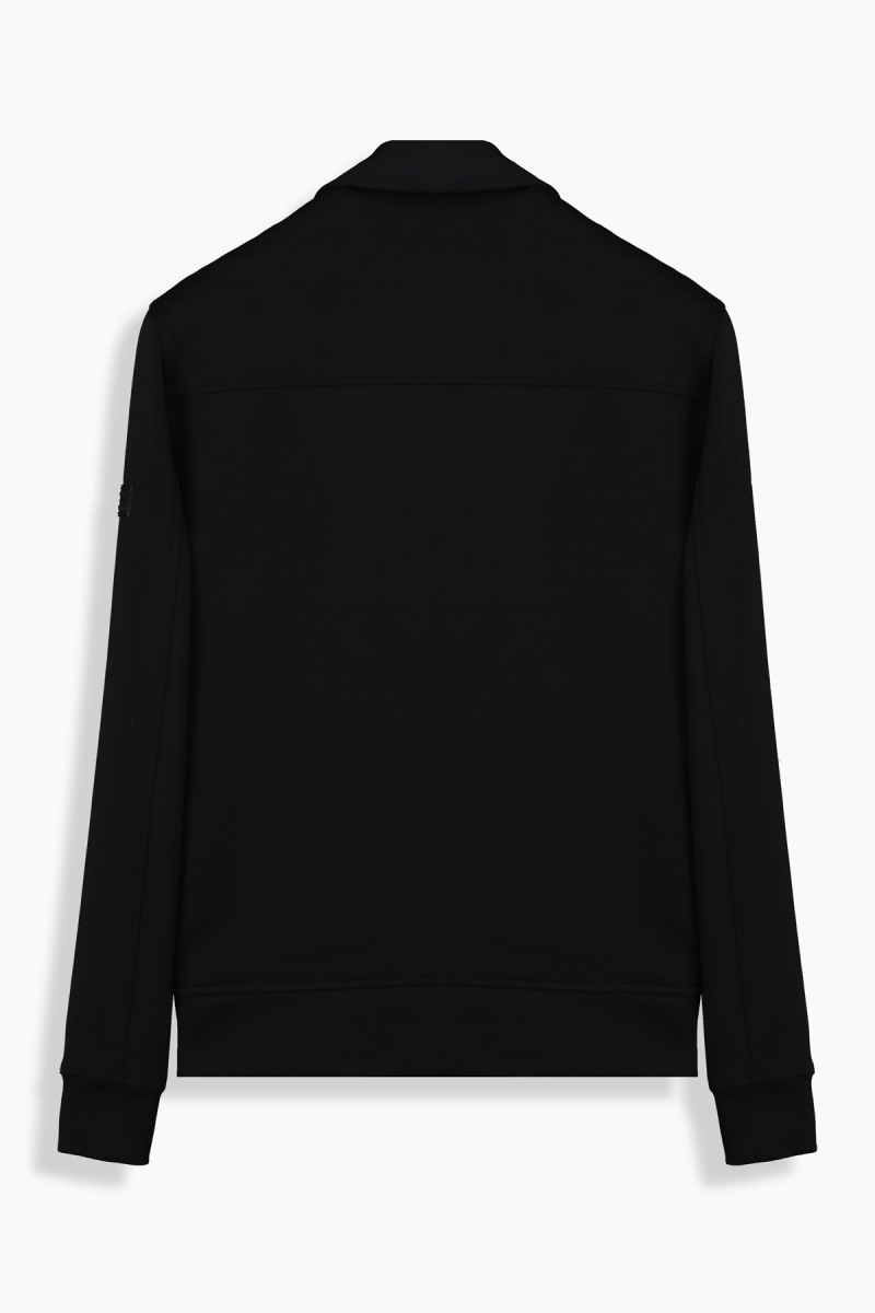 Fermuarlı Siyah Sweatshirt - 2