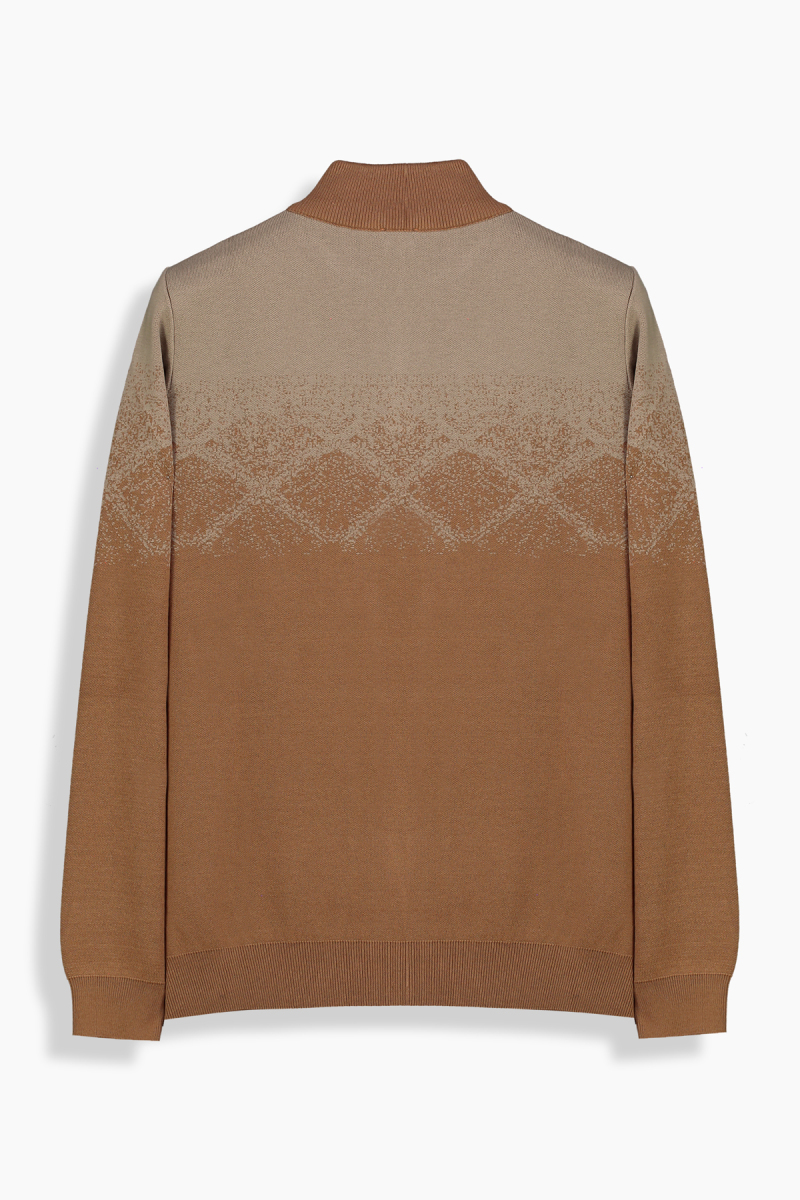 Fermuarlı Yarım Balıkçı Mocha Triko - 2