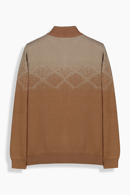 Fermuarlı Yarım Balıkçı Mocha Triko - INTERVIEW