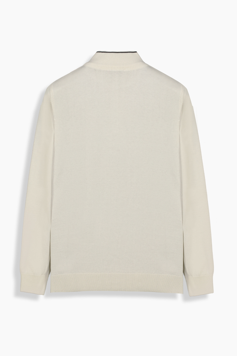 Fermuarlı Yarım Balıkçı Yaka Gri Triko - 2