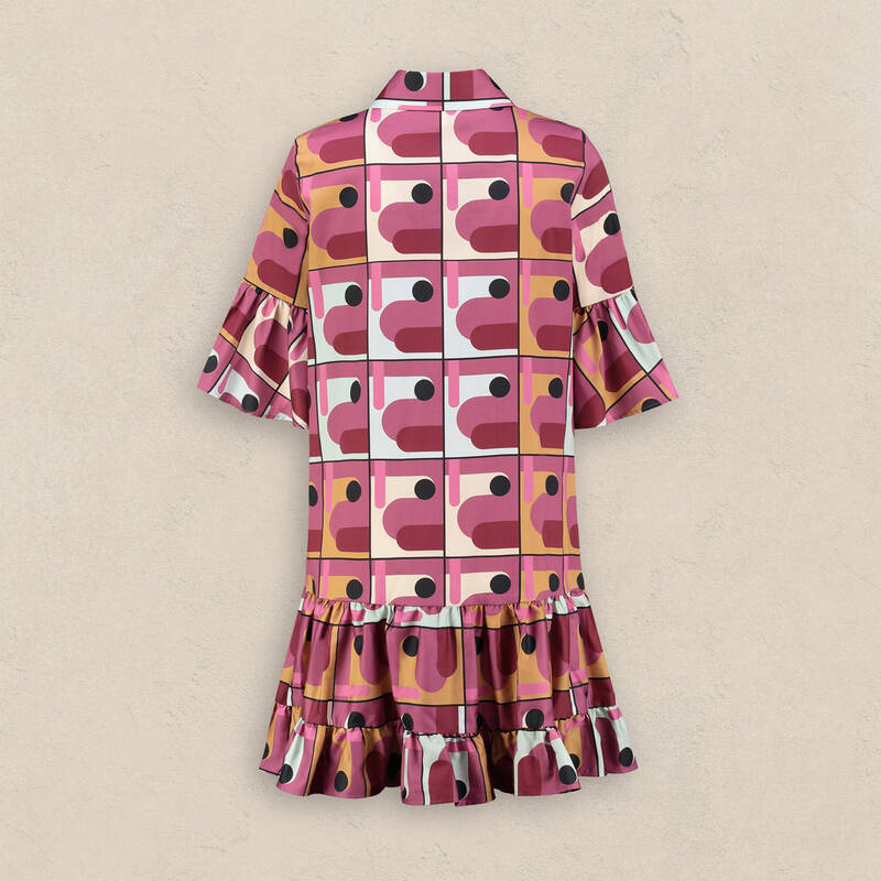 Fiorella Desenli Pembe Elbise - 3