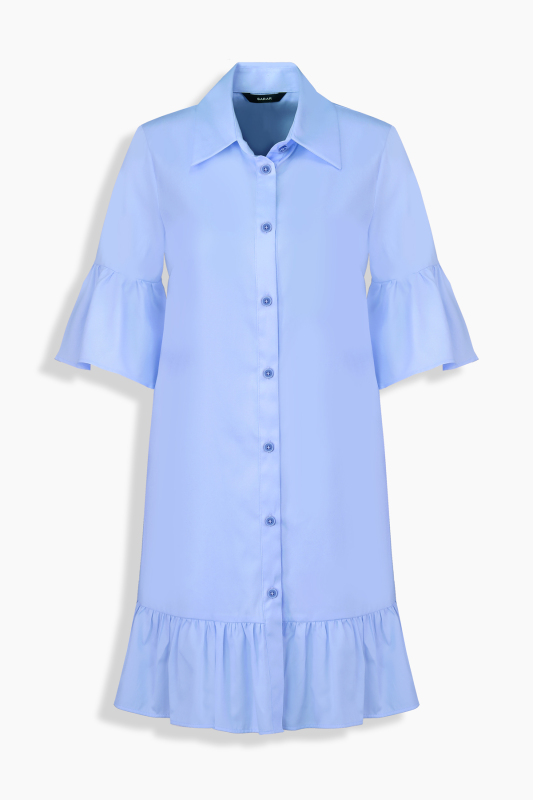 Fiorella Regular Fit Mavi Elbise - SARAR WOMAN