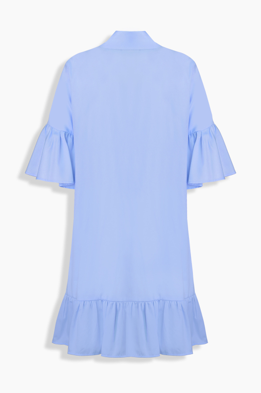 Fiorella Regular Fit Mavi Elbise - SARAR WOMAN