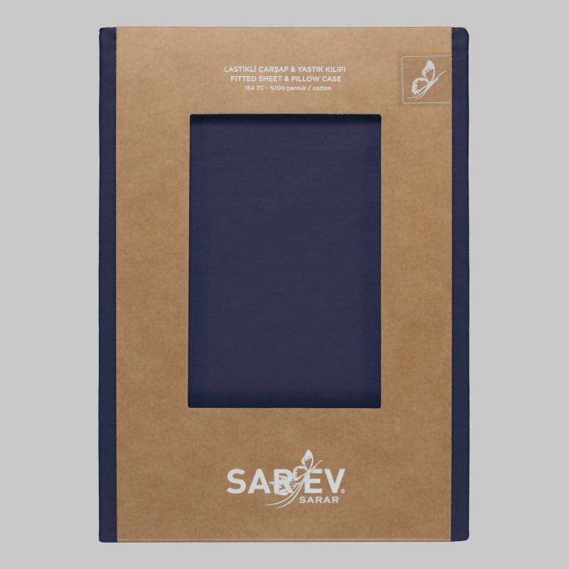 Fitted Ranforce Çarşaf Seti 180x200 Lacivert - SAREV