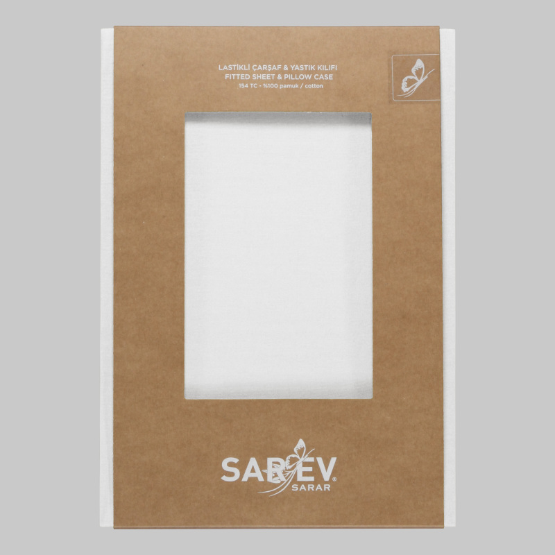 Fitted Ranforce Çarşaf Seti 120X200 Beyaz - SAREV